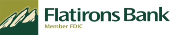 Flatirons Bank Logo Member FDIC-3