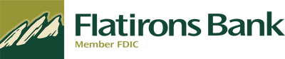 Flatirons Bank Logo Member FDIC-3